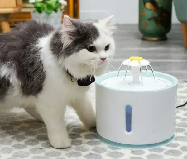 Adapator automat electric pentru caini si pisici, model Fountain, capacitate 2,4l, alimentare 5V, 1,5W-Airmax