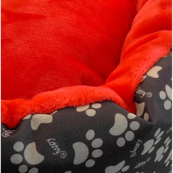 Culcus moale cu perna, pentru caine/pisica, culoare roz, impermeabil, baza antiderapanta, 50 cm-Airmax