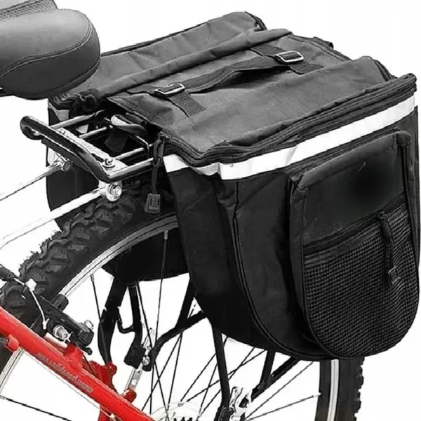 Geanta de transport negra pentru bicicleta cu 4 compartimente AVX-RW1-Airmax