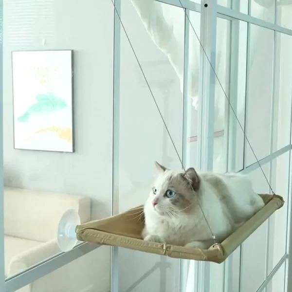 Hamac Elegant pentru pisica cu montaj pe geam, 55 x 32 cm-Airmax