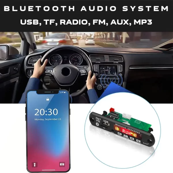 Modul Bluetooth, MP3, radio FM, citire USB/TF, afisaj LED, intrare AUX, telecomanda-Airmax