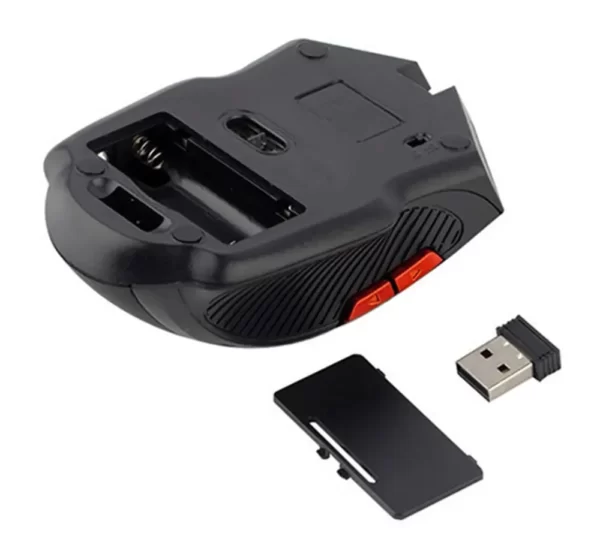 Mouse Optic Gaming Wireless, 1600 DPI, culoare Rosu-Airmax
