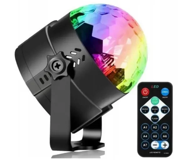Proiector Disco LED RGB cu telecomanda si senzor de sunet - Bila Disco pentru petreceri-Airmax