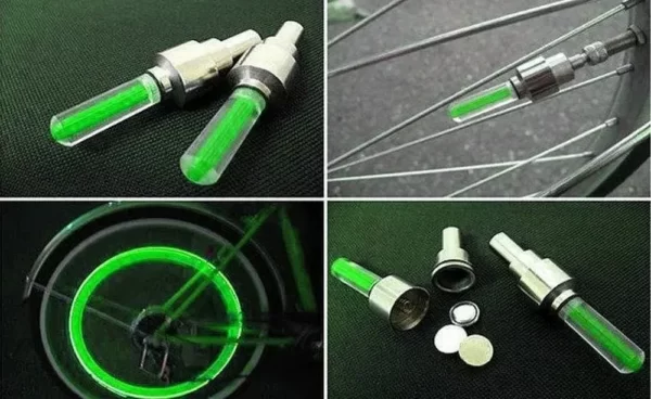 Set 2 Capace Valva cu LED Verde, cu senzor de lumina si miscare-Airmax