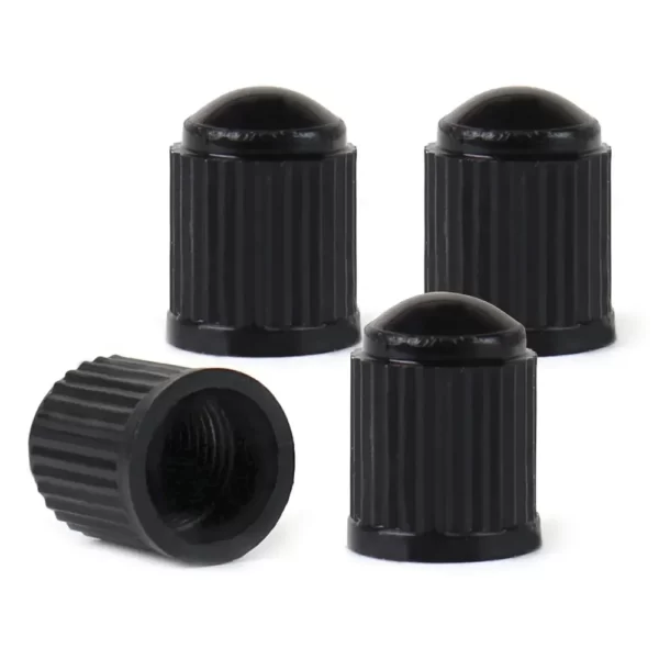 Set 4 capacele auto din plastic pentru ventil, culoare Neagra-Airmax