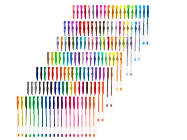 Set 140 piese, Pixuri cu gel multicolor cu sclipici (glitter)-Airmax