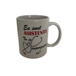 Cana alba cu imprimeu--Eu sunt asistenta, tu ce supraputere ai--